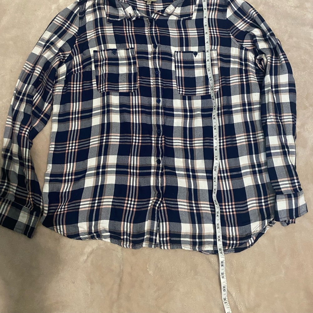 Como Vintage Blue and White Button Down Shirt